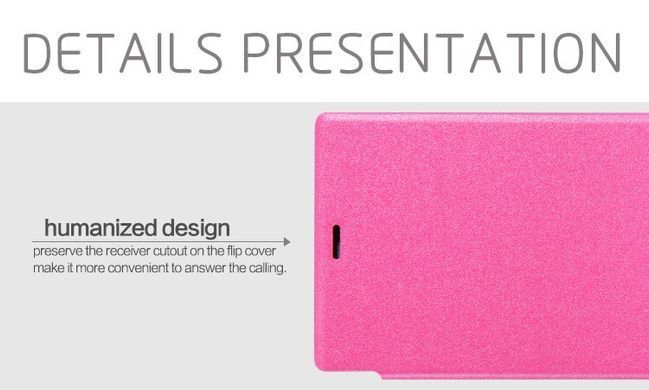 Чохол-книжка Nillkin Sparkle для Nokia X2 Рожевий