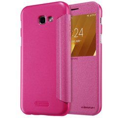 Чехол-книжка Nillkin Sparkle для Samsung A320 Galaxy A3 2017 Розовый