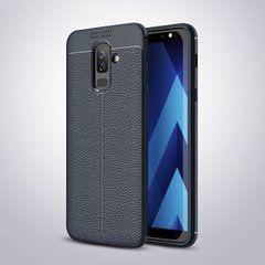 Захисний чохол Leather для Samsung A605 Galaxy A6 Plus / Galaxy J8 Plus 2018 Синій