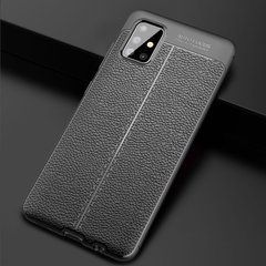 Защитный чехол Leather для Samsung A715F Galaxy A71 2020 Черный