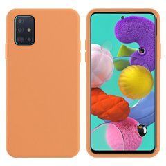 Защитный чехол Liquid Case Full Cover для Samsung A715F Galaxy A71 2020 Оранжевый