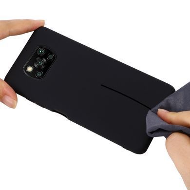 Защитный чехол Liquid Case Full Cover для Xiaomi Poco X3 / X3 NFC / X3 Pro Черный