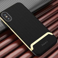 Ударопрочный чохол iPaky TPU+PC для iPhone XS Max Чорний / Золотий