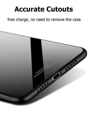 Защитный чехол Glass для Samsung A750 Galaxy A7 2018 Черный