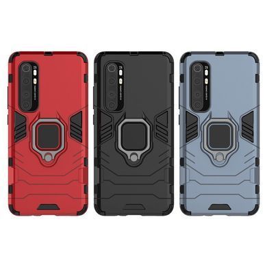 Защитный чехол Strong Guard Ring для Xiaomi Mi Note 10 Lite Черный