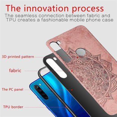 Защитный чехол Textile Decor для Xiaomi Redmi Note 8 / Note 8 2021 Розовый