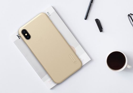 Защитный чехол Nillkin Frosted Shield для iPhone 10 (X) / iPhone XS Золотистый