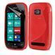 Чехол TPU S-line для Nokia Lumia 710 Красный