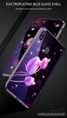 Захисний чохол Fantasy з глянцевими торцями для Samsung M205F Galaxy M20 (квіти) Малиновий