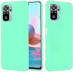 Захисний чохол Liquid Case Full Cover для Xiaomi Redmi Note 10 / Redmi Note 10S / Poco M5s Бірюзовий