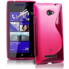 Чохол TPU S-line для HTC 8X Рожевий