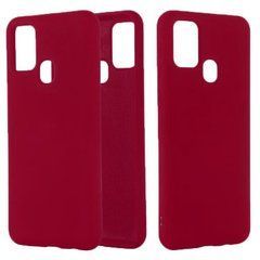 Защитный чехол Liquid Case Full Cover для Samsung M315F Galaxy M31 Малиновый