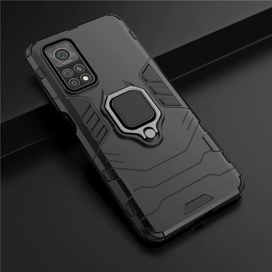 Защитный чехол Strong Guard Ring для Xiaomi Mi 10T / Mi 10T Pro Черный