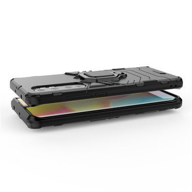 Защитный чехол Strong Guard Ring для Xiaomi Mi Note 10 Lite Черный