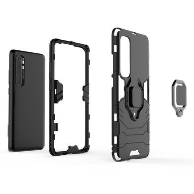 Защитный чехол Strong Guard Ring для Xiaomi Mi Note 10 Lite Черный