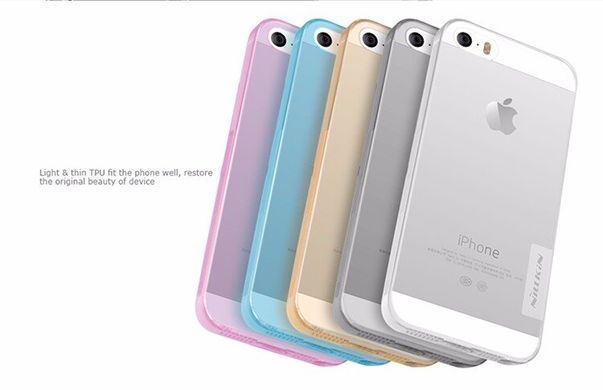 TPU чохол Nillkin Nature для iPhone 5 / 5S / SE Блакитний