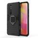 Защитный чехол Strong Guard Ring для Xiaomi Mi Note 10 Lite Черный
