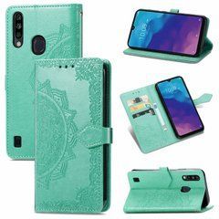 Чехол-книжка Art Book для ZTE Blade A7 2020 (с вырезом под сканер) Бирюзовый