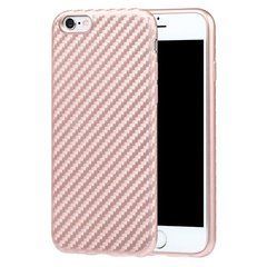 Защитный чехол Carbon TPU для iPhone 6 / 6S Розовый