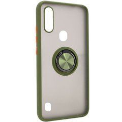 Захисний чохол Ring Buttons для ZTE Blade A7 2020 (з вирізом під сканер) Салатовий