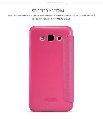 Чехол-книжка Nillkin Sparkle для Samsung E500H Galaxy E5 Розовый