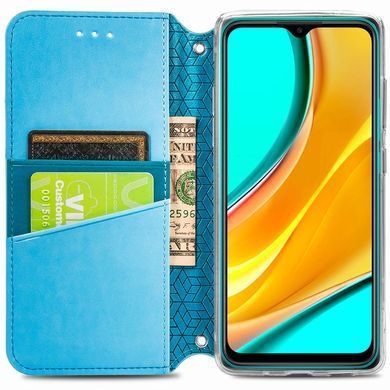 Чохол-книжка Flower Book для Xiaomi Redmi 9C / Redmi 10A Блакитний