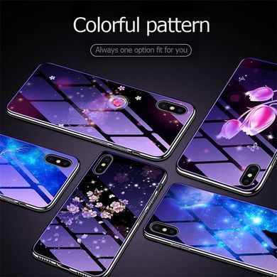Захисний чохол Fantasy з глянцевими торцями для iPhone 10 (X) / iPhone XS (тюльпани) Рожевий