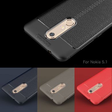 Захисний чохол Leather для Nokia 5.1 2018 Чорний
