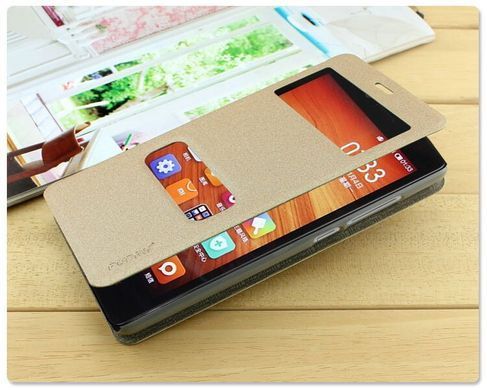 Чохол-книжка Pudini Goldsand для Xiaomi Redmi Note Золотий