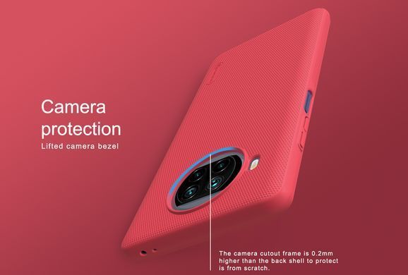 Защитный чехол Nillkin Frosted Shield для Xiaomi Mi 10T Lite / Redmi Note 9 Pro 5G Красный
