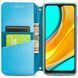 Чохол-книжка Flower Book для Xiaomi Redmi 9C / Redmi 10A Блакитний