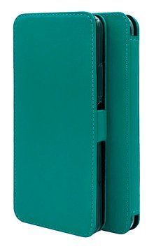 Чехол из натуральной кожи Genuine Leather PRO для HTC Desire 601 Бирюзовый