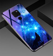 Защитный чехол Fantasy с глянцевыми торцами для Huawei Mate 20 (луна) Голубой