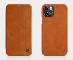Чохол-книжка Nillkin Qin для iPhone 12 / iPhone 12 Pro (6.1") Коричневий