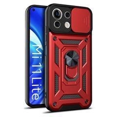 Защитный чехол Kvadrat Ring Lock для Xiaomi Mi 11 Lite / Mi 11 Lite 5G / 11 Lite 5G NE Красный