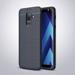 Захисний чохол Leather для Samsung J810 Galaxy J8 2018 Синій