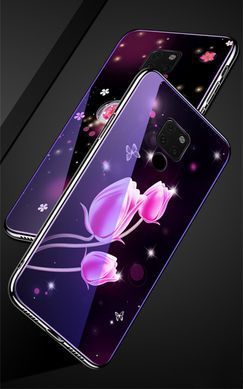 Захисний чохол Fantasy з глянцевими торцями для Huawei Mate 20 (цвітіння) Фіолетовий