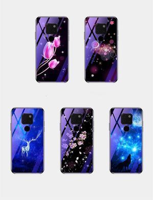 Захисний чохол Fantasy з глянцевими торцями для Huawei Mate 20 (цвітіння) Фіолетовий
