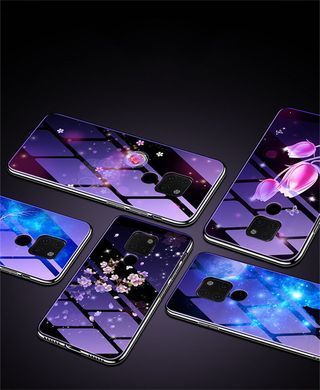 Захисний чохол Fantasy з глянцевими торцями для Huawei Mate 20 (цвітіння) Фіолетовий