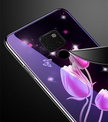 Захисний чохол Fantasy з глянцевими торцями для Huawei Mate 20 (цвітіння) Фіолетовий