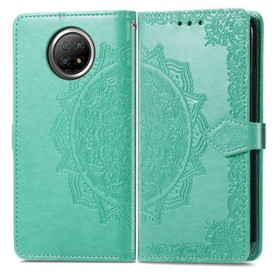 Чехол-книжка Art Book для Xiaomi Redmi Note 9 5G / Redmi Note 9T Бирюзовый