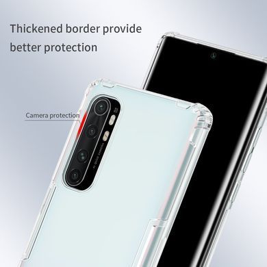 TPU чехол Nillkin Nature для Xiaomi Mi Note 10 Lite Прозрачный
