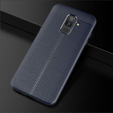 Захисний чохол Leather для Samsung J810 Galaxy J8 2018 Синій