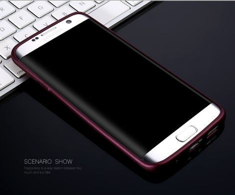 Защитный чехол X-level Guardian для Samsung G925F Galaxy S6 Edge Бордовый