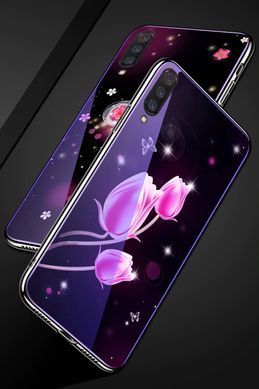 Захисний чохол Fantasy з глянцевими торцями для Xiaomi Mi CC9 / Xiaomi Mi9 Lite (тюльпани) Рожевий