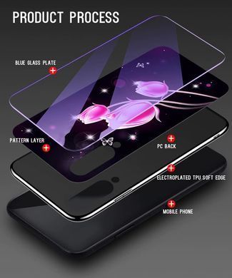 Захисний чохол Fantasy з глянцевими торцями для Xiaomi Mi CC9 / Xiaomi Mi9 Lite (тюльпани) Рожевий