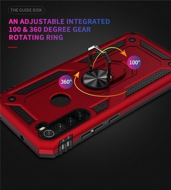 Защитный чехол Kvadrat Ring для Xiaomi Redmi Note 8 / Note 8 2021 Серебристый