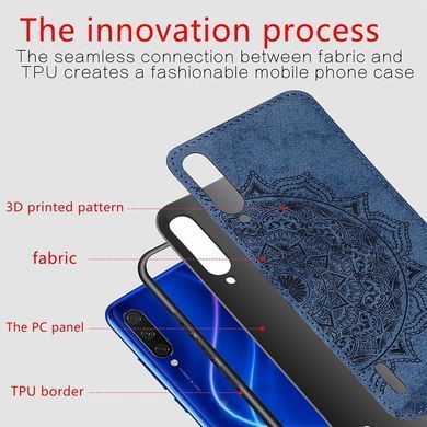 Защитный чехол Textile Decor для Xiaomi Mi CC9 / Xiaomi Mi9 Lite Синий