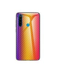 Защитный чехол Knitin Carbon для Xiaomi Redmi Note 8 / Note 8 2021 Оранжевый