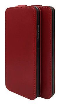 Чехол из натуральной кожи Genuine Leather Flip для OnePlus Nord Красный